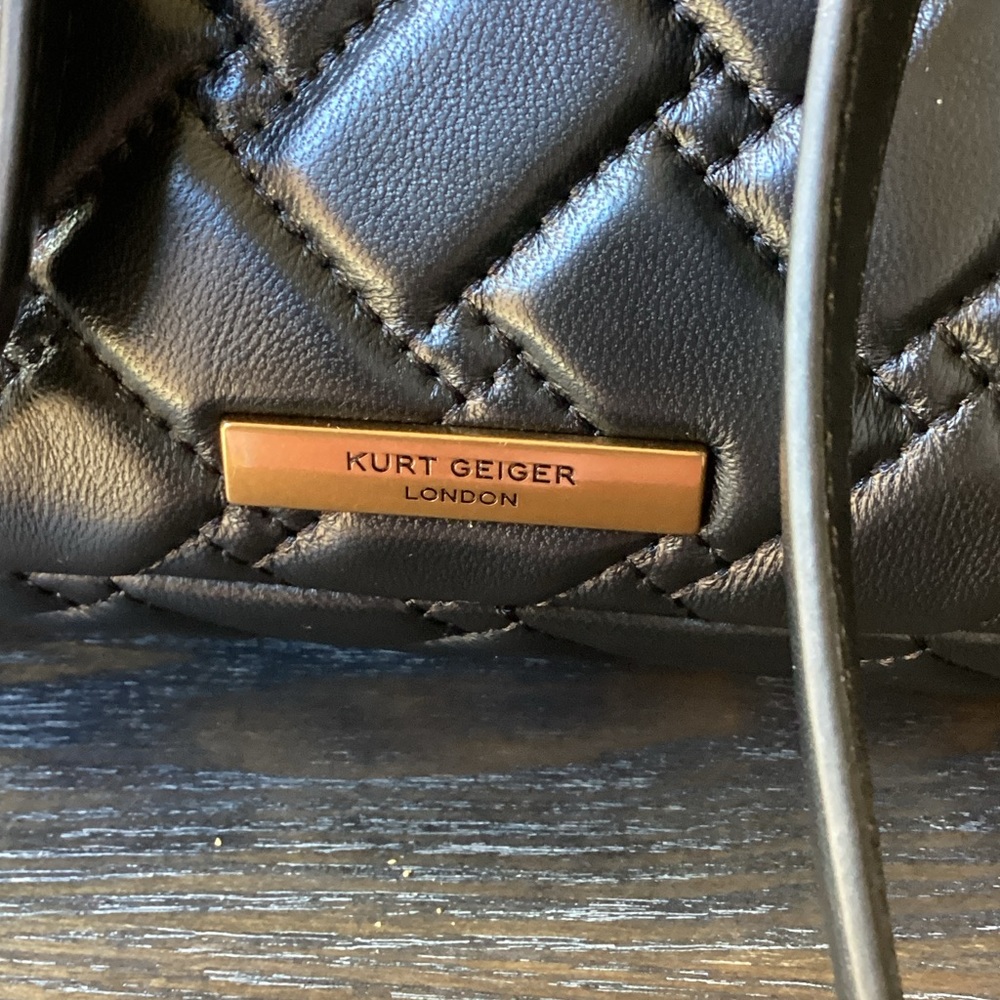 Kurt Geiger Black Quilted Leather Backpack NWT - Picture 5 of 16